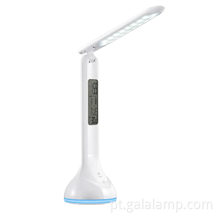 Lâmpada de mesa USB inteligente com funcionalidade de despertador embutida